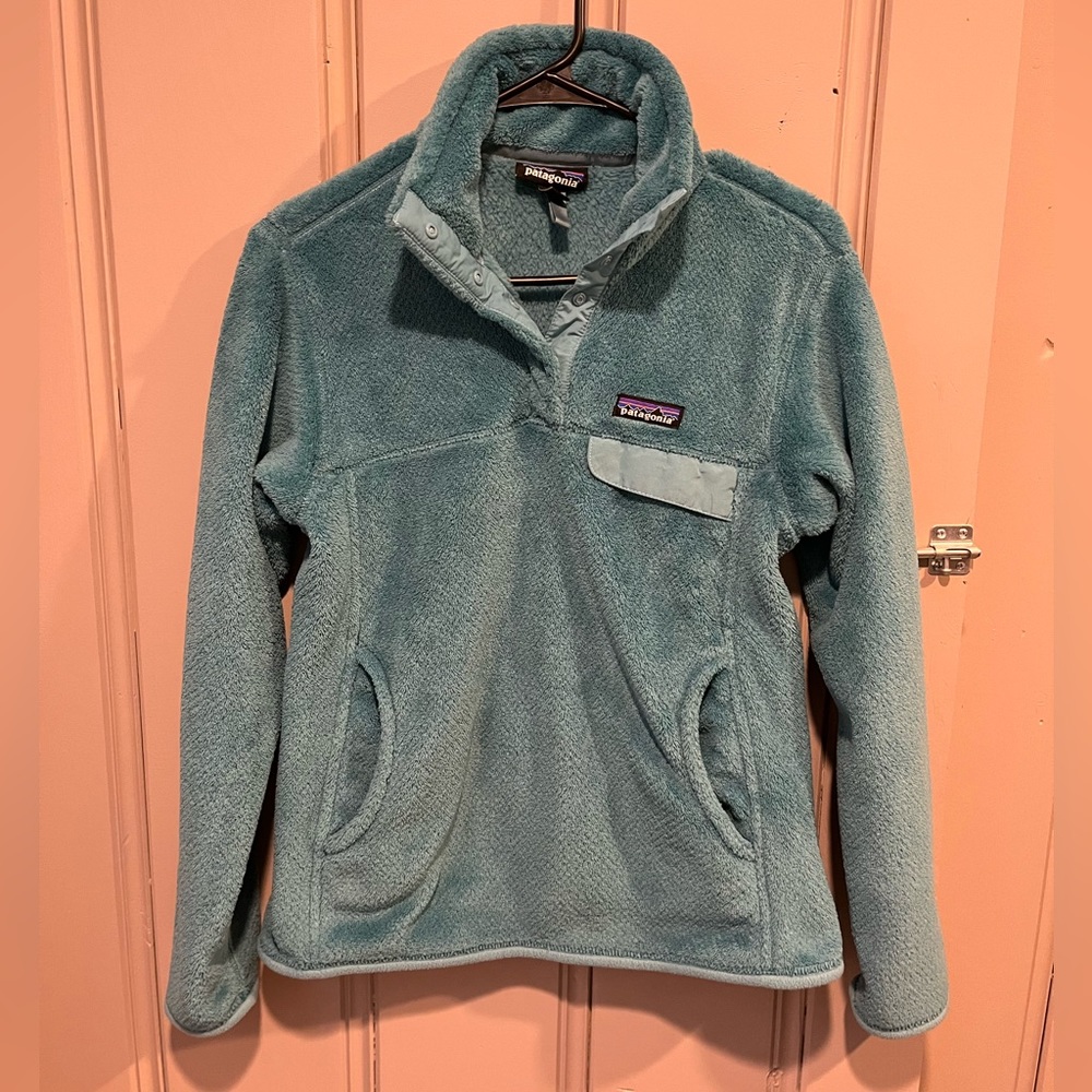Patagonia Teal Half-Snap Pullover Size Small
